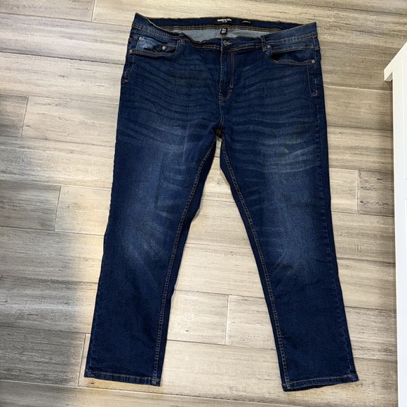 Size 44 x 30 Kenneth Cole Blue Ankle Tapered fit Jeans. Measure 22.5in across - Picture 3 of 5